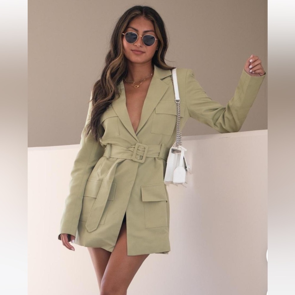 Princess Polly Green Blazer Dress